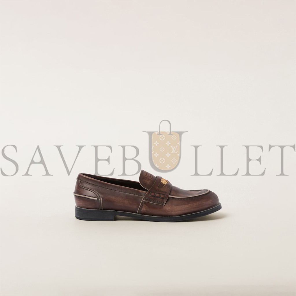 M1v M1v vintage-effect leather penny loafers 5d773d